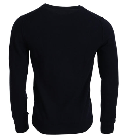 Dolce &amp; Gabbana Elegante maglione pullover in cashmere blu