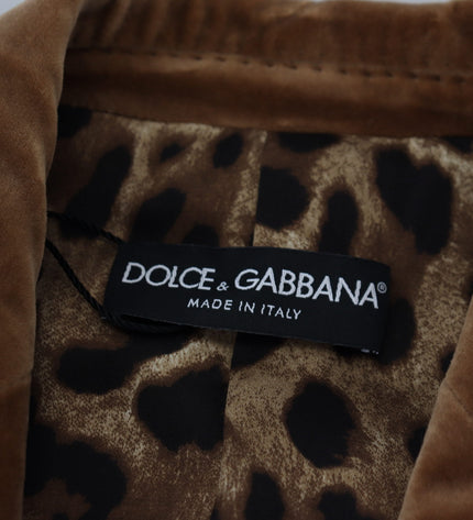 Dolce &amp; Gabbana Elegante giacca blazer doppiopetto marrone