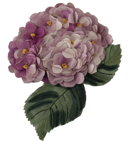 Dolce & Gabbana Elegant Purple Floral Silk Blend Brooch