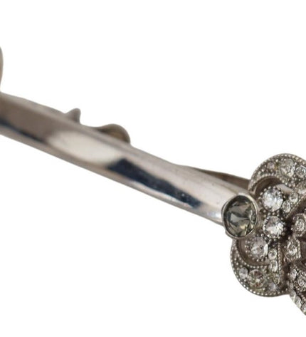 Dolce & Gabbana Elegant Sterling Silver Glass Brooch