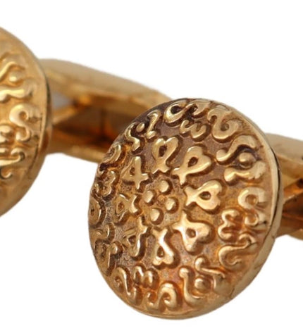 Dolce & Gabbana Elegant Gold Plated Brass Men's Cufflinks