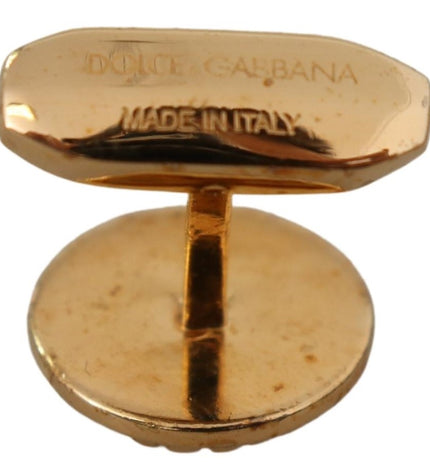 Dolce & Gabbana Elegant Gold Plated Brass Men's Cufflinks