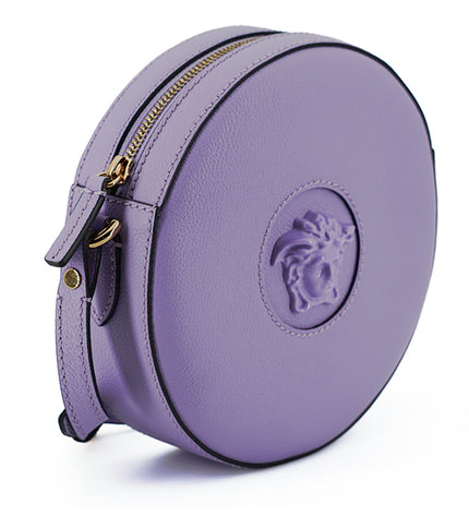 Versace Elegant Purple Round Shoulder Bag