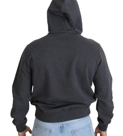 Dolce & Gabbana Elegant Grey Cotton Hooded Sweatshirt