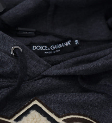 Dolce & Gabbana Elegant Grey Cotton Hooded Sweatshirt