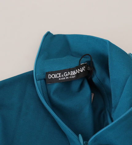 Dolce & Gabbana Elegant Blue Cotton Pullover Sweater