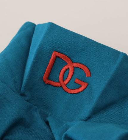 Dolce & Gabbana Elegant Blue Cotton Pullover Sweater