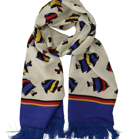 Dolce & Gabbana Multicolor Silk Men's Scarf Wrap