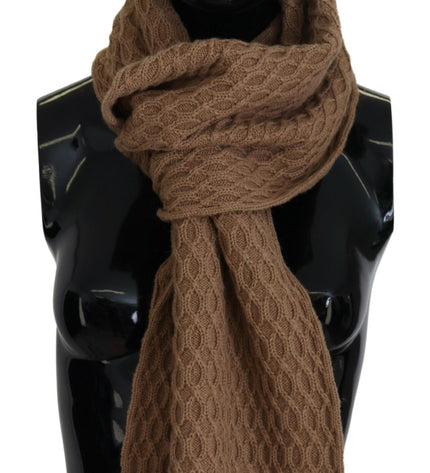 Dolce & Gabbana Elegant Dark Brown Knitted Scarf