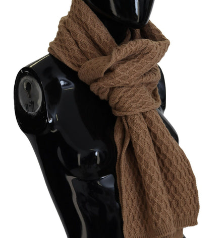 Dolce & Gabbana Elegant Dark Brown Knitted Scarf