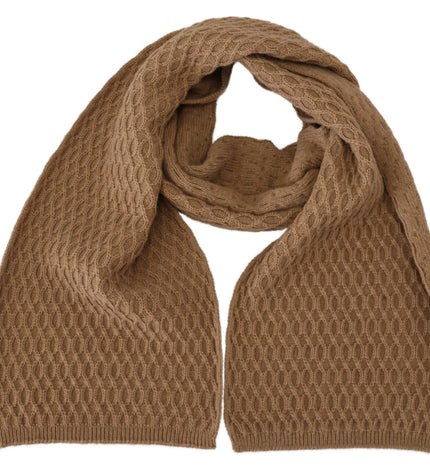 Dolce & Gabbana Elegant Dark Brown Knitted Scarf