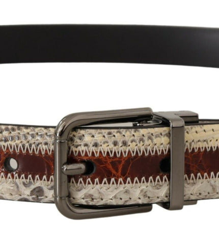 Dolce & Gabbana Multicolor Patchwork Snakeskin Belt