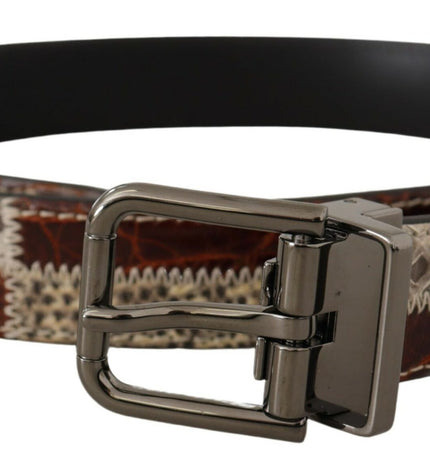 Dolce & Gabbana Multicolor Patchwork Snakeskin Belt