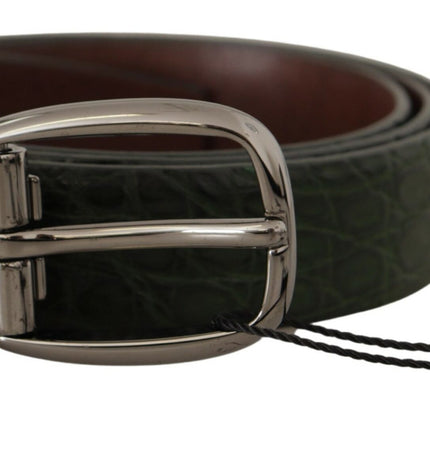 Dolce & Gabbana Elegant Italian Leather Crocodile Belt