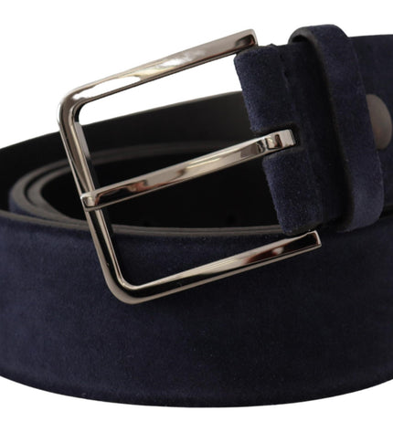 Dolce & Gabbana Navy Elegance Velvet Leather Belt