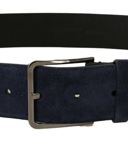 Dolce & Gabbana Navy Elegance Velvet Leather Belt