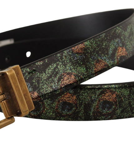 Dolce & Gabbana Elegant Black Grosgrain Leather Belt