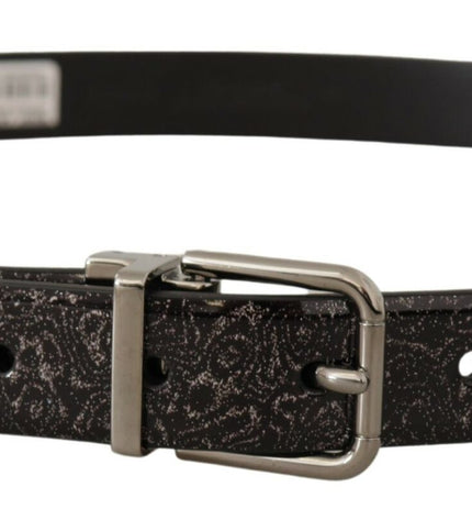 Dolce & Gabbana Sleek Grosgrain Leather Belt with Metal Buckle