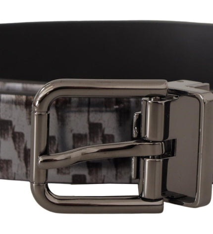 Dolce & Gabbana Sleek Italian Leather Belt in Sophisticated Gray