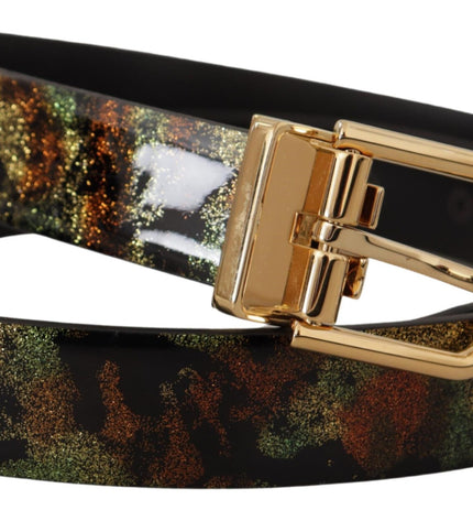 Dolce & Gabbana Elegant Leather Belt with Bronze Buckle