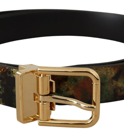 Dolce & Gabbana Elegant Leather Belt with Bronze Buckle