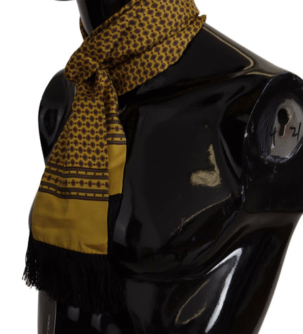 Dolce & Gabbana Elegant Yellow Silk Men's Scarf