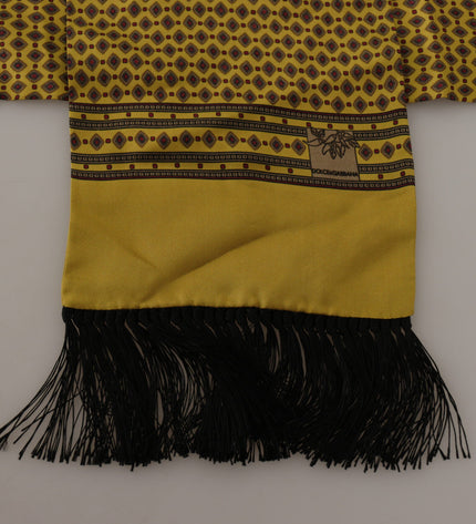 Dolce & Gabbana Elegant Yellow Silk Men's Scarf