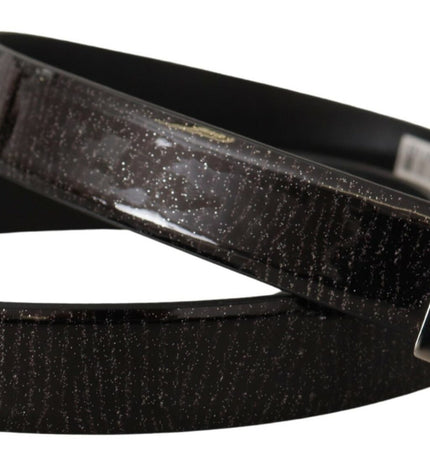 Dolce & Gabbana Elegant Black Leather Belt with Silver Buckle