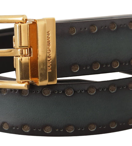 Dolce & Gabbana Emerald Elegance Leather Belt