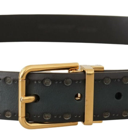 Dolce & Gabbana Emerald Elegance Leather Belt