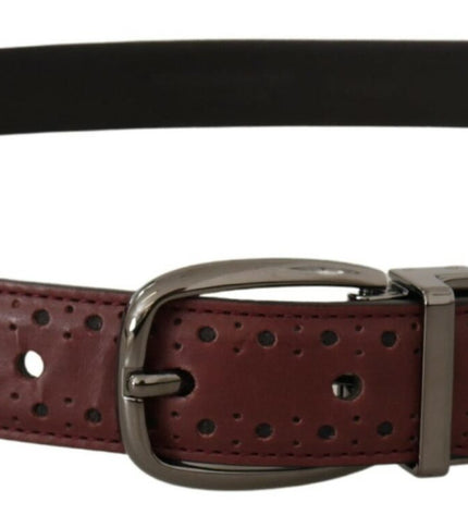 Dolce & Gabbana Elegant Leather Belt with Metal Buckle