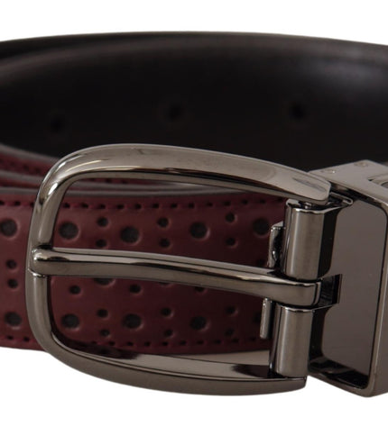 Dolce & Gabbana Elegant Leather Belt with Metal Buckle