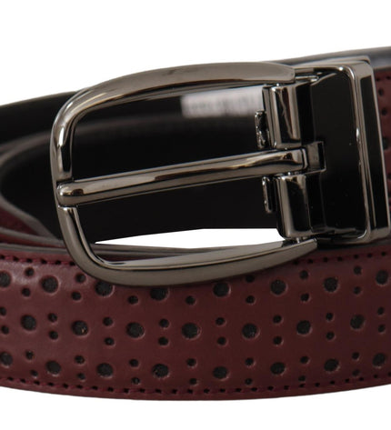 Dolce & Gabbana Elegant Leather Belt with Metal Buckle