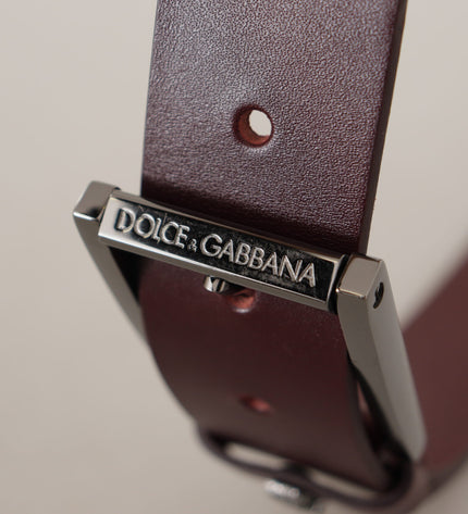 Dolce & Gabbana Elegant Brown Leather Designer Belt