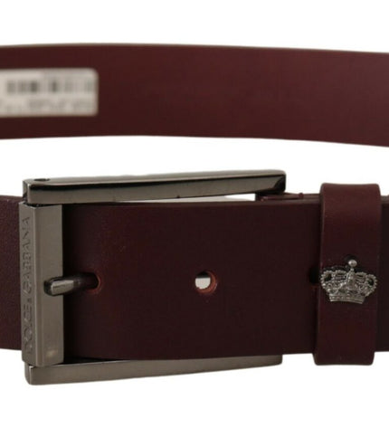 Dolce & Gabbana Elegant Brown Leather Designer Belt