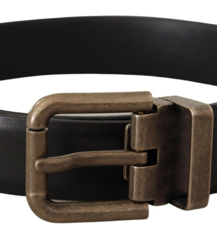 Dolce & Gabbana Elegant Black Calf Leather Belt