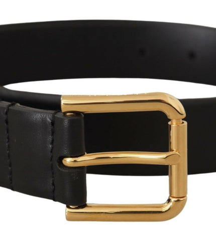 Dolce & Gabbana Elegant Leather Belt with Metal Buckle