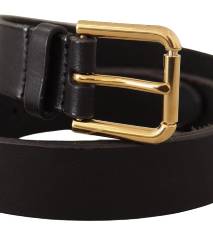 Dolce & Gabbana Elegant Leather Belt with Metal Buckle