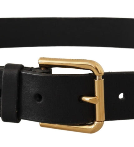 Dolce & Gabbana Elegant Leather Belt with Metal Buckle