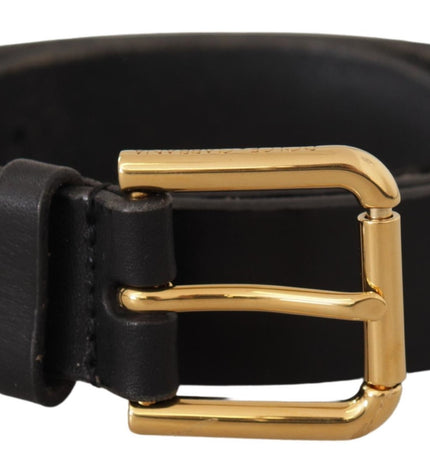 Dolce & Gabbana Elegant Leather Belt with Metal Buckle