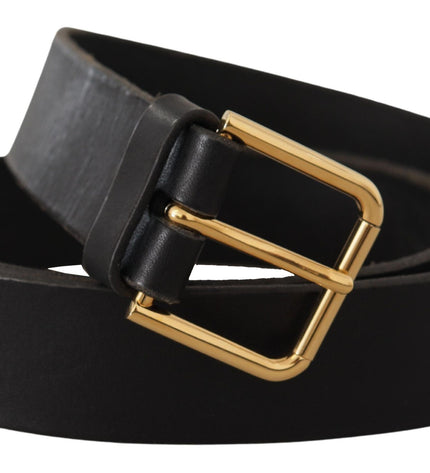 Dolce & Gabbana Elegant Leather Belt with Metal Buckle