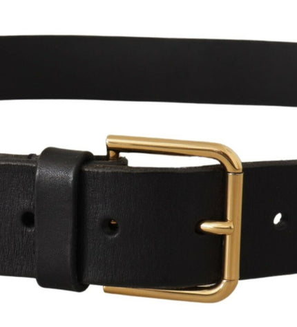 Dolce & Gabbana Elegant Leather Belt with Metal Buckle