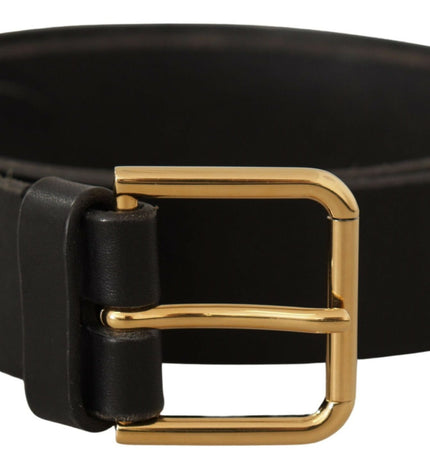 Dolce & Gabbana Elegant Leather Belt with Metal Buckle