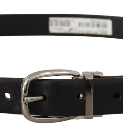 Dolce & Gabbana Elegant Black Leather Designer Belt