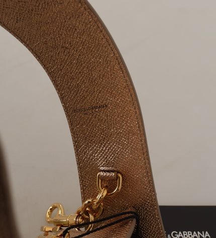 Dolce & Gabbana Elegant Gold Leather Shoulder Strap