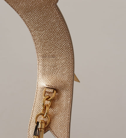 Dolce & Gabbana Elegant Gold Leather Shoulder Strap