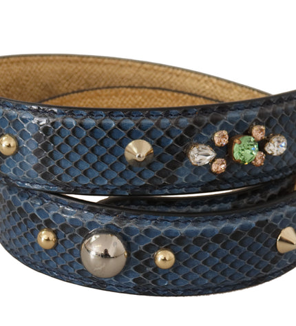 Dolce & Gabbana Elegant Leather Shoulder Bag Strap in Blue