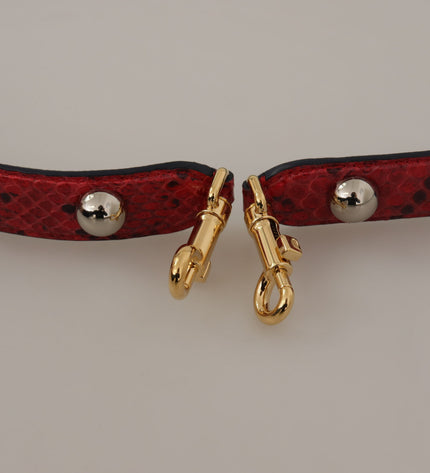 Dolce & Gabbana Chic Red Python Leather Shoulder Strap