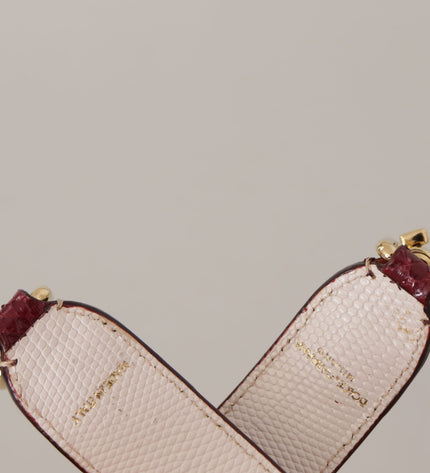 Dolce & Gabbana Elegant Python Leather Bag Strap in Bordeaux