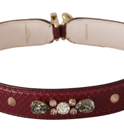 Dolce & Gabbana Elegant Python Leather Bag Strap in Bordeaux